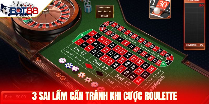 3 sai lầm cần tránh khi cược Roulette