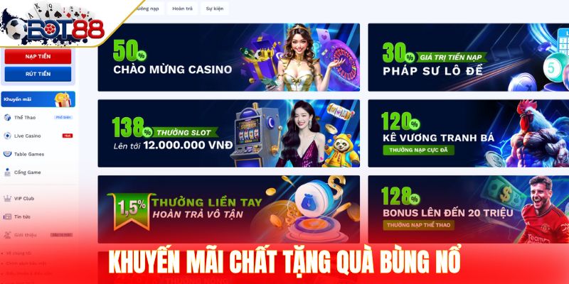 Khuyến mãi chất tặng quà bùng nổ