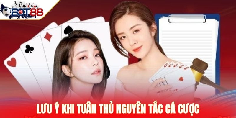 Lưu ý khi tuân thủ nguyên tắc cá cược 